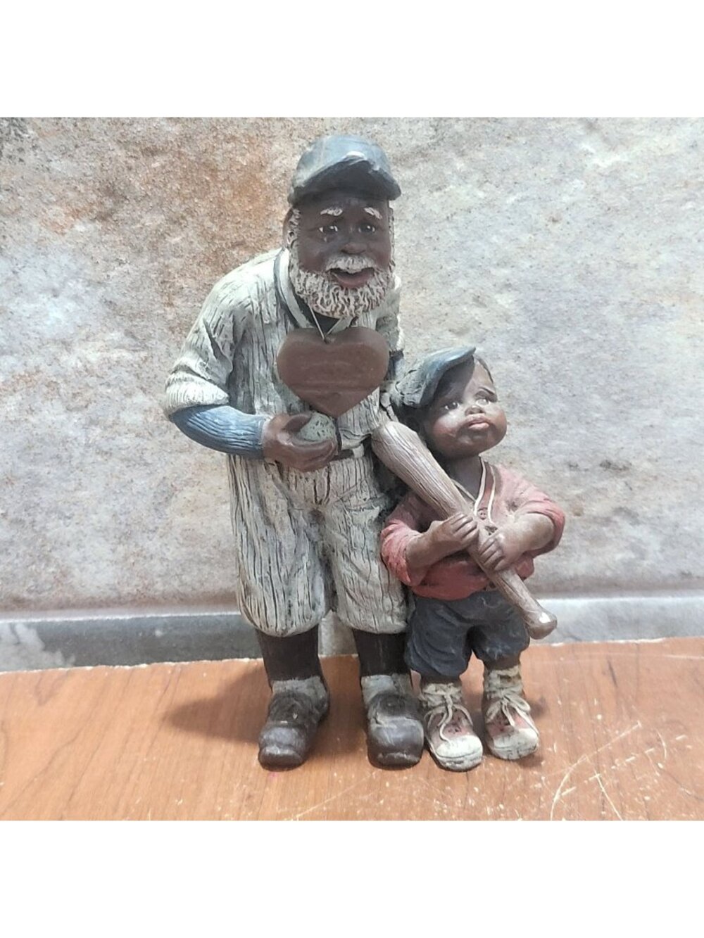 Sarahs Attic Old Man Boy Willie Baseball Bat Figurine Black Heritage Series